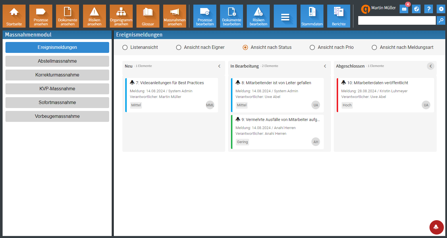 Measures module Views